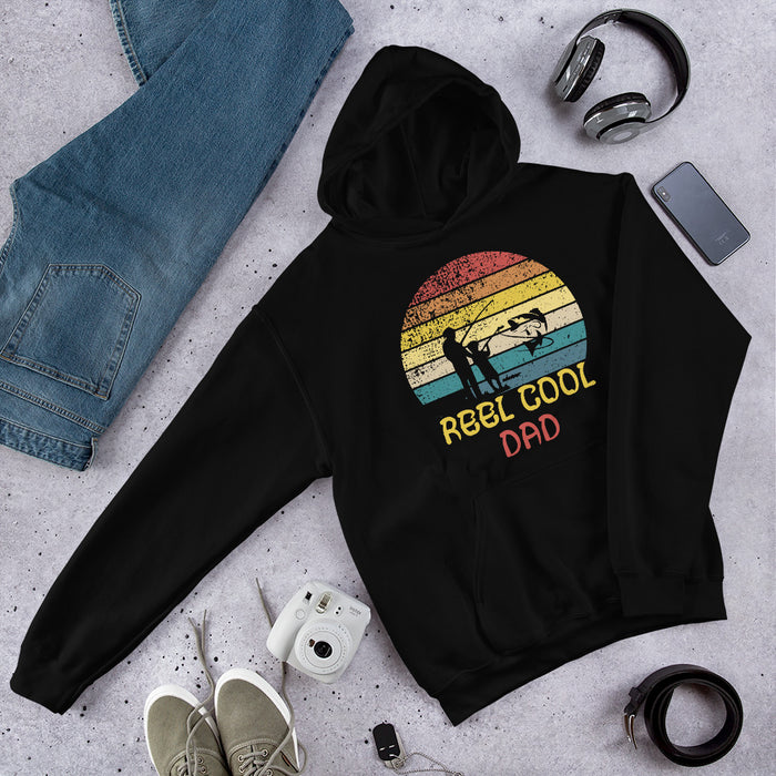 Reel Cool Dad | Best Fishing Hoodie For Daddy | Fishermen Day | Special Gift For Beginner Fishers | Fathers Day Gift | Fishing Dad Deserve