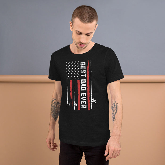 Best Dad Ever | Fishing Shirt For Dad And Hubby | Gifts For Fathers Day | Graphic Tee-Shirt For Men | Beautiful Shirt To Give A Fisherman - fihsinggifts