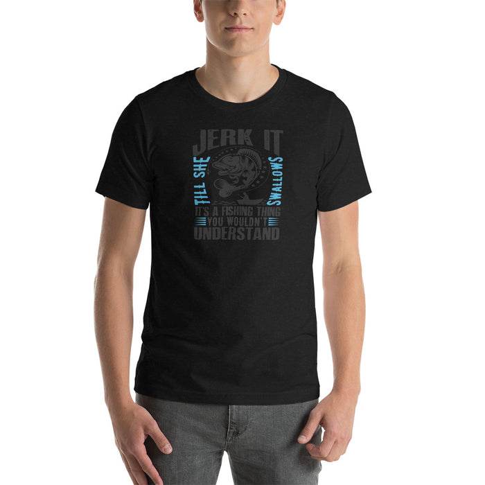 Jerk It, It's A Fishing Term | Code Printed Fishing T -Shirt | Gift For Fiancée Husband | Hilarious Fishing Gift | Fathers Day Gifts Idea - fihsinggifts