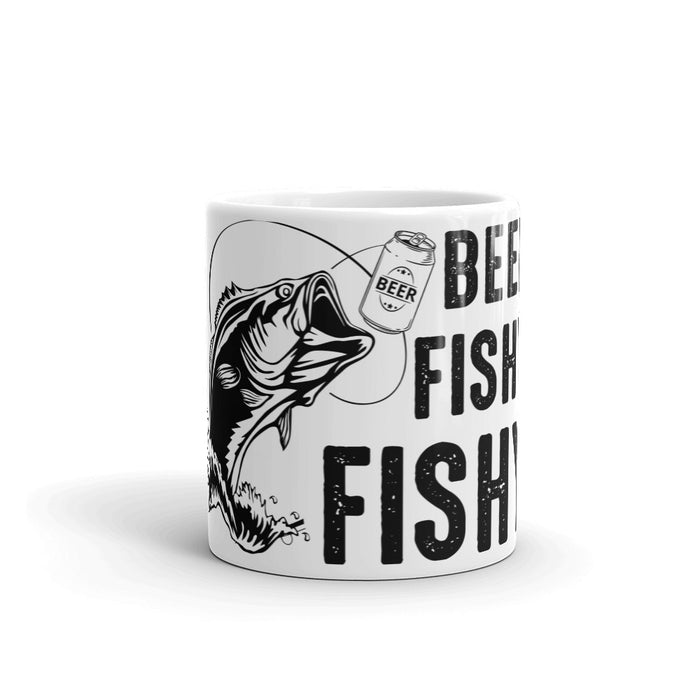 Beer Fishy Fishy | Funny Bass Fishing Coffee Mug | Fisherman Gift | Fishing Gifts For Men | Gift For Dad | Mug For Men Who Loves Fishing