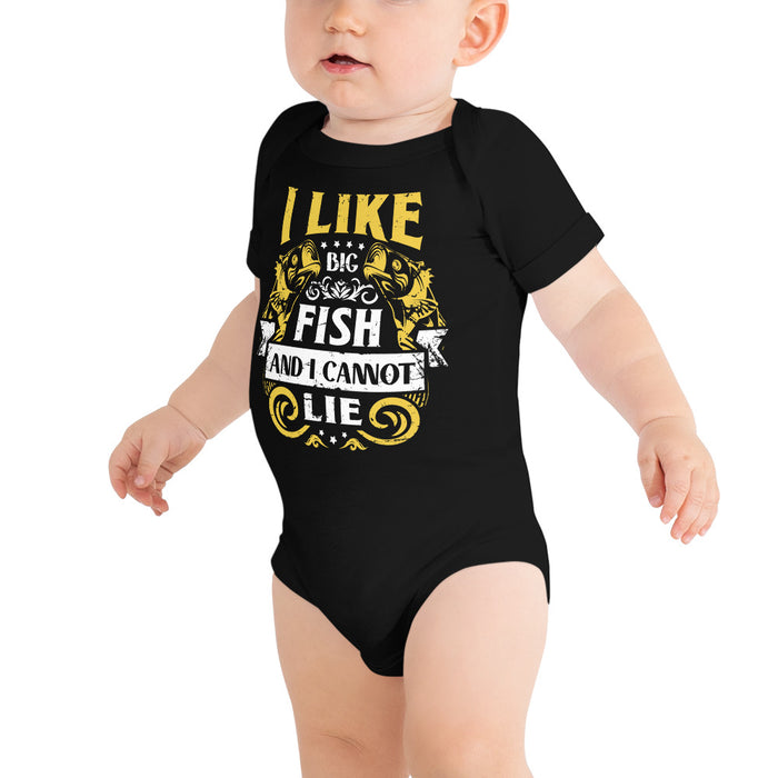 Big Fish | Baby Funny Fishing Onesie | Baby Short Sleeve One Piece | Baby Fishing Outfit Game | Baby fishing Bodysuit |Fishing gift for Dad