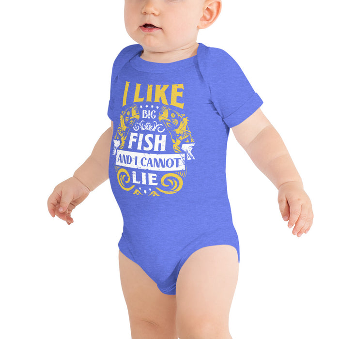 Big Fish | Baby Funny Fishing Onesie | Baby Short Sleeve One Piece | Baby Fishing Outfit Game | Baby fishing Bodysuit |Fishing gift for Dad