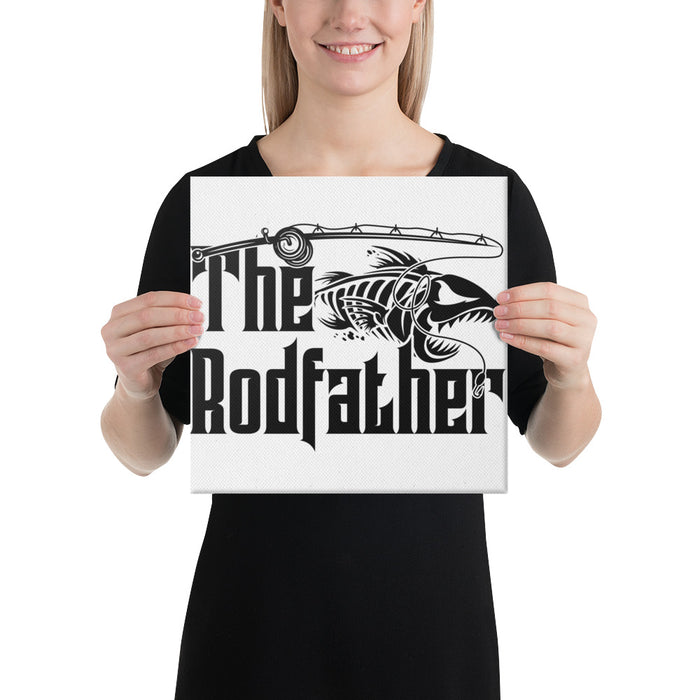 The RodFather Fishing Canvas Gift For Men | Fishing Canvas | Fishing Wall Art | Fishing Gift For Man Dad Husband | Fishing Poster