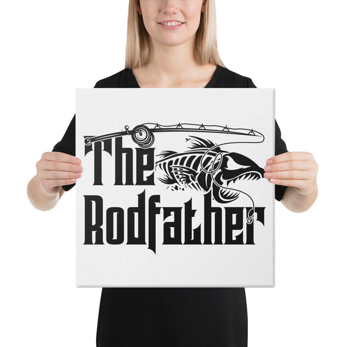 The RodFather Fishing Canvas Gift For Men | Fishing Canvas | Fishing Wall Art | Fishing Gift For Man Dad Husband | Fishing Poster