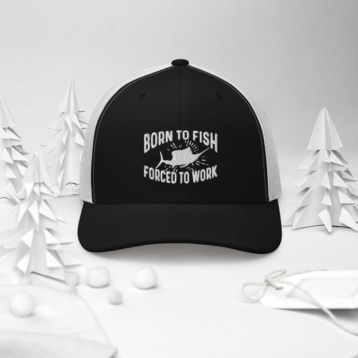 Born To Fish Forced To work | Unisex Fishing Hat | Best Fishing Hat For Men  | Fathers Day Gift | Fishing Gift for Dad Husband Boyfriend