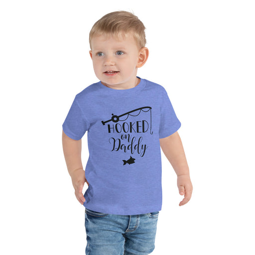 Hooked On Daddy, Toddler Funny Fishing Tee