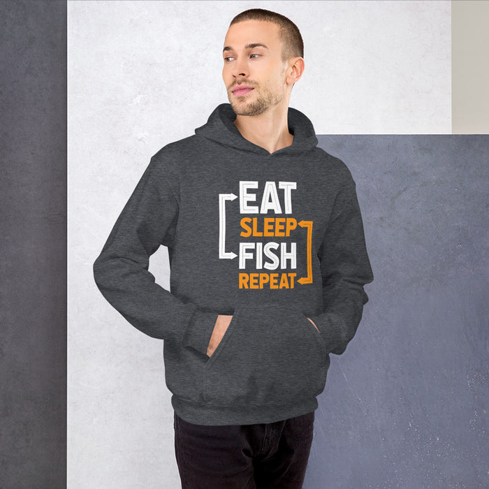 Eat Sleep Fish Repeat And The Cycle Continue | Fishing Quote Hoodie | Gift For Fishermen | Funny Fishing Hoodie | Fathers Day Gift