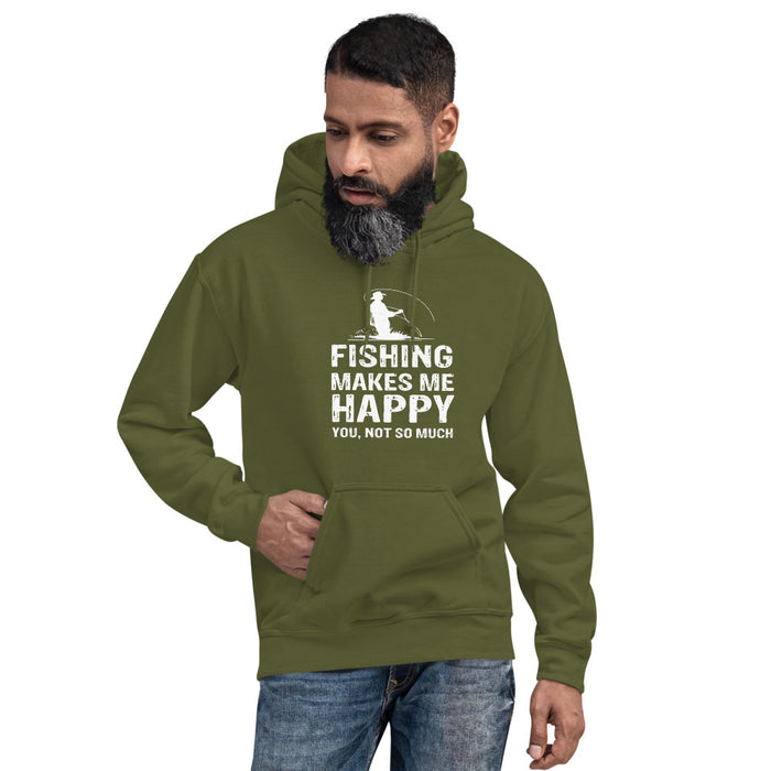 Happy Fishing Hoodies | Custom gift for fishermen | Custom gift for fishermen | Hoodies for Man | Custom wiggle Hoodies | Dad sports gift