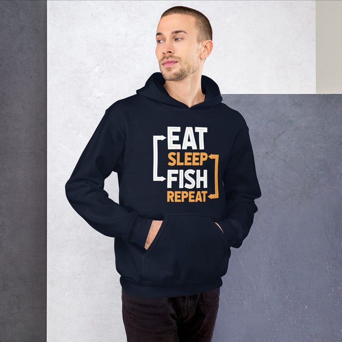 Eat Sleep Fish Repeat And The Cycle Continue | Fishing Quote Hoodie | Gift For Fishermen | Funny Fishing Hoodie | Fathers Day Gift