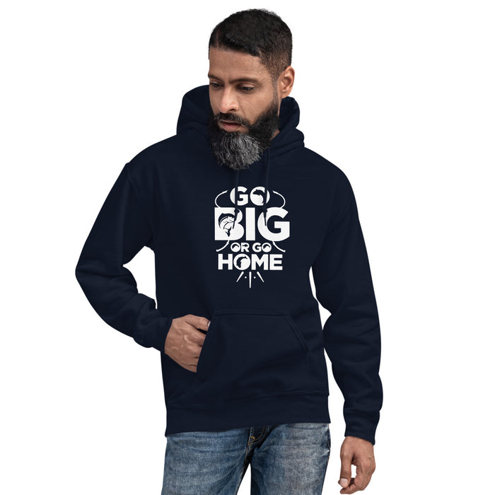 Go big or go home | Diy fishing gift idea | Gift for man who loves fishing | Unisex Hoodies for summer with fishing theme