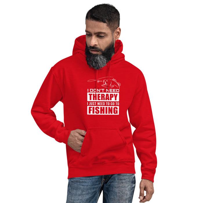Fishing Therapy | Funny Fishing Hoodie for avid fisherman | Best gift for fishing lovers | Unisex Hoodies | Bass Fishing Gifts | Fly Fishing