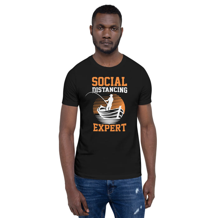 Social Distance Funny Fishing Shirt | Fishing Gift Shirt | Graphic Fishing Tee For Man | Fishing Gift For Him | Shirt For Dad | Bass Fishing - fihsinggifts