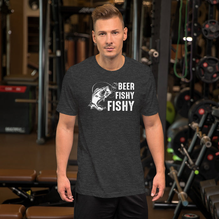 Beer Fishy Fishy Round Neck | Beer And Fishy Unisex T-Shirt | Great Fishing Gift For Men | Graphic Tee For Him | Gift Idea | Fishing Shirts - fihsinggifts