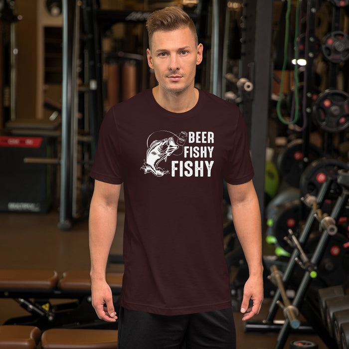 Beer Fishy Fishy Round Neck | Beer And Fishy Unisex T-Shirt | Great Fishing Gift For Men | Graphic Tee For Him | Gift Idea | Fishing Shirts - fihsinggifts
