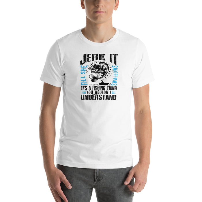 Jerk It, It's A Fishing Term | Code Printed Fishing T -Shirt | Gift For Fiancée Husband | Hilarious Fishing Gift | Fathers Day Gifts Idea - fihsinggifts
