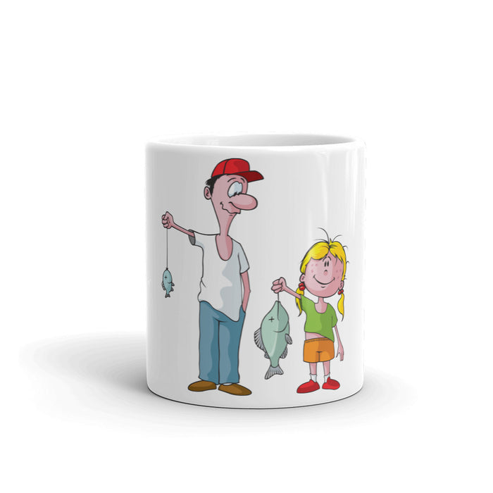 Dad Daughter Fishing Coffee Mug | Funny Lovely Family Coffee Mug | Best Gift For Men Who Loves Fishing| Fishing Gifts for men I Fisher Gift