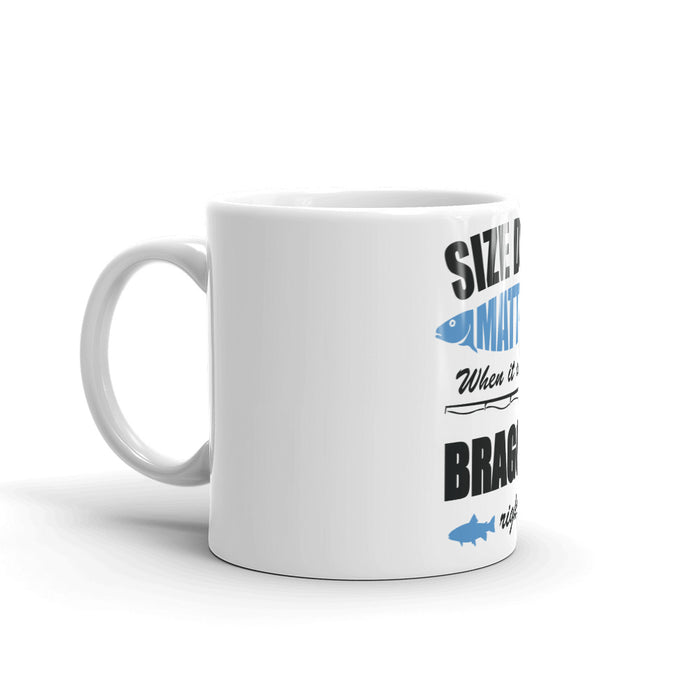 Size Does Matter Printed Mug | Hilarious Fishing Coffee Mug For Men Who Loves Bragging Right | Fishing Gifts | Fly fishing |Funny Coffee Mug