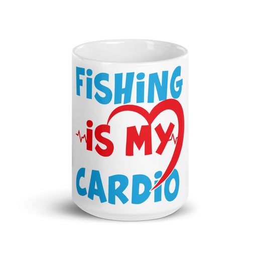 Fishing Cardio Funny Coffee Mug, Best Fishing Gift For Men, Fisherman Gift Fishing Gifts For Men Who Loves Fishing And Coffee, Bass Fishing - fihsinggifts