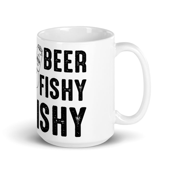 Beer Fishy Fishy, Funny Bass Fishing Coffee Mug, Fisherman Gift